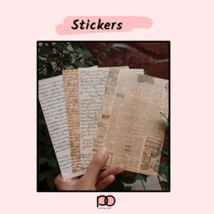 Aesthetic Matte Vintage Stickers Sheets for Journaling