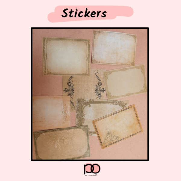 Matte Vintage Frame Stickers