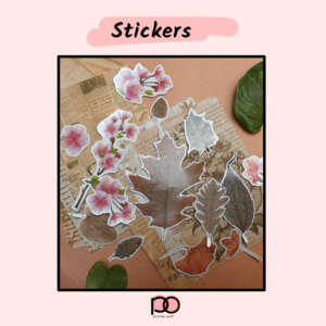 Butterflies and Floral Transparent Stickers for Journaling