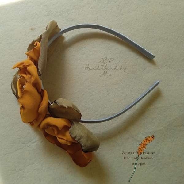Gold Silk Flower Headband