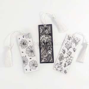 Hand drawn bookmarks set of 3