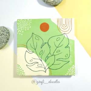 Tropical plus boho aesthetic canvas