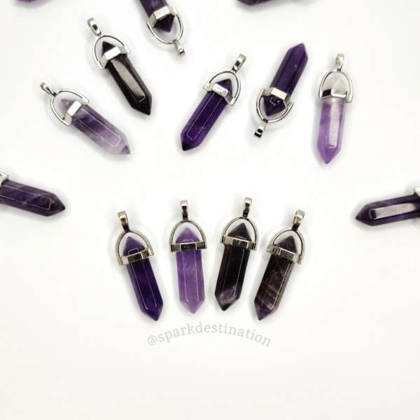 Amethyst Bullet Pendant