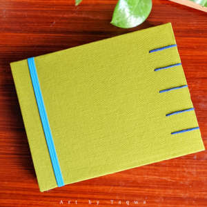 Coptic Stitch Bound Sketchbook - Blue Green