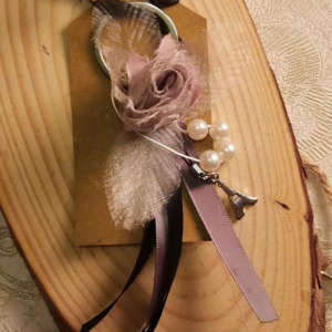 Purple Flower Keychain