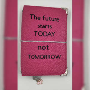 Mini Faux Leather Journal - Pink