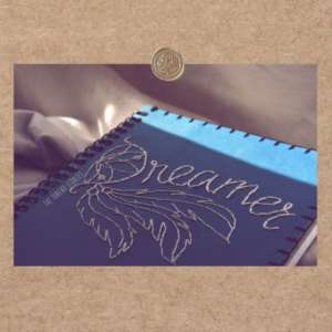 Hand embroidered notebook