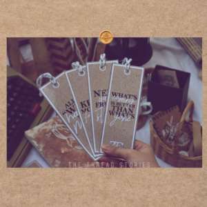 Set of 4 printed bookmarks