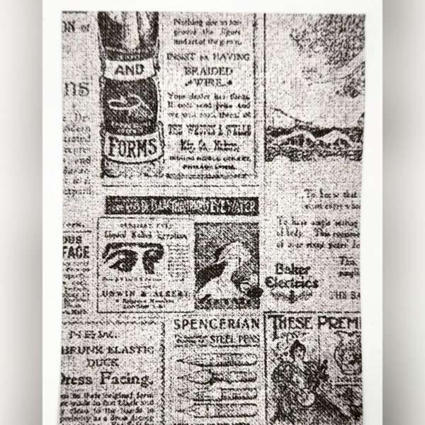 Old Newspaper Cutouts For Journaling And Scrapbooking