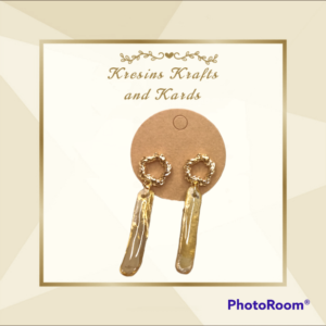 Beige Polymer Clay Earrings