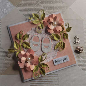 Handmade Greeting Cards for Baby Girls