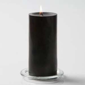 Black Pillar Candle