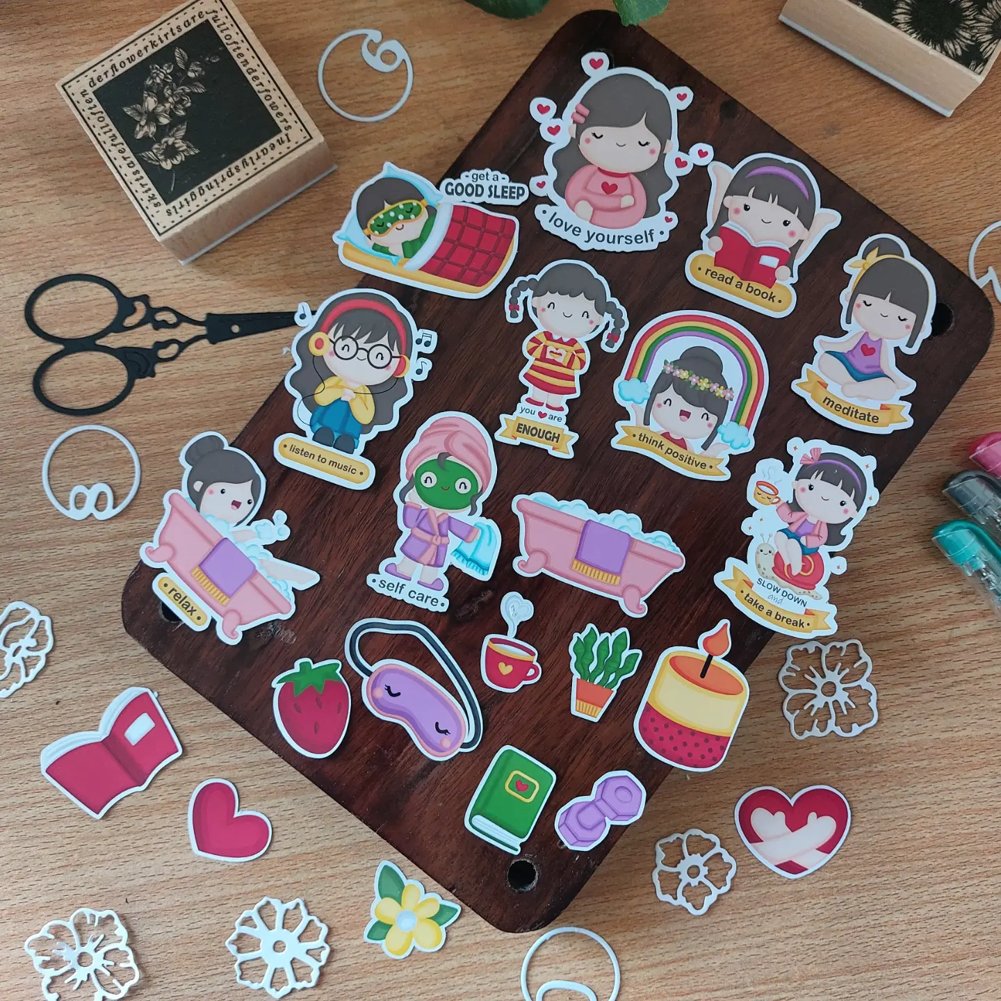 Self-Care Positivity Sticker Set