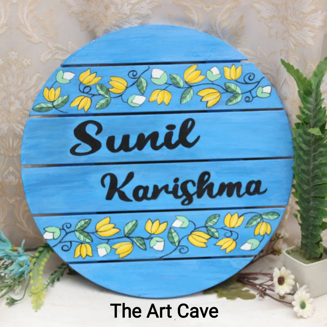 Couple Wooden Name Sign
