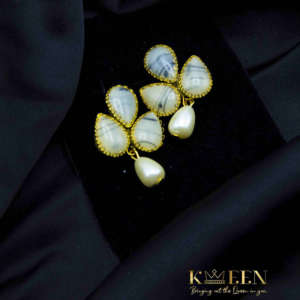 White crystal earrings