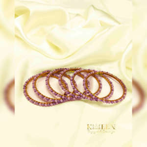 Purple Crystal Bangles