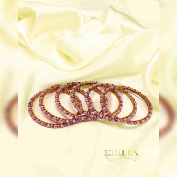 Purple Crystal Bangles