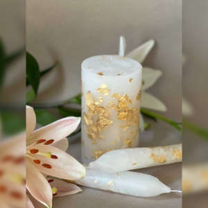 Gold Unity Candle Set For Wedding