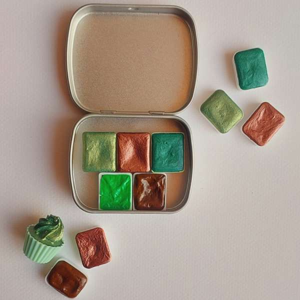 Forest Watercolor Paints Palette