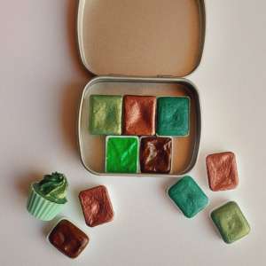 Forest Watercolor Paints Palette
