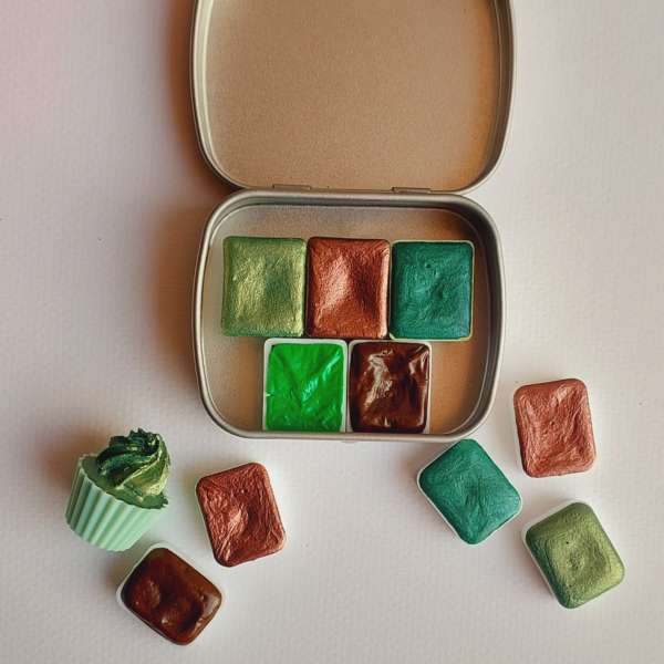 Forest Watercolor Paints Palette