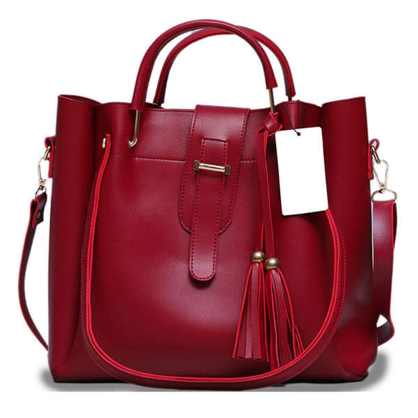 Set Of 3 Maroon Handbags