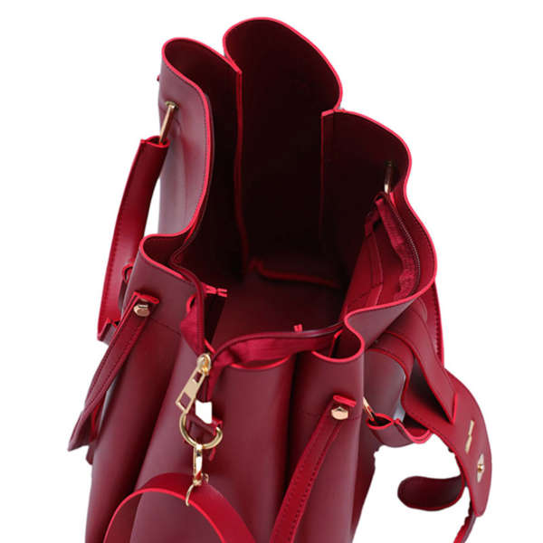 Set Of 3 Maroon Handbags