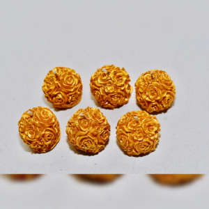 6 PCS Gold Rose Ball Candle