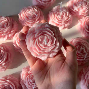 Handmade Pink Peony Scented Candles