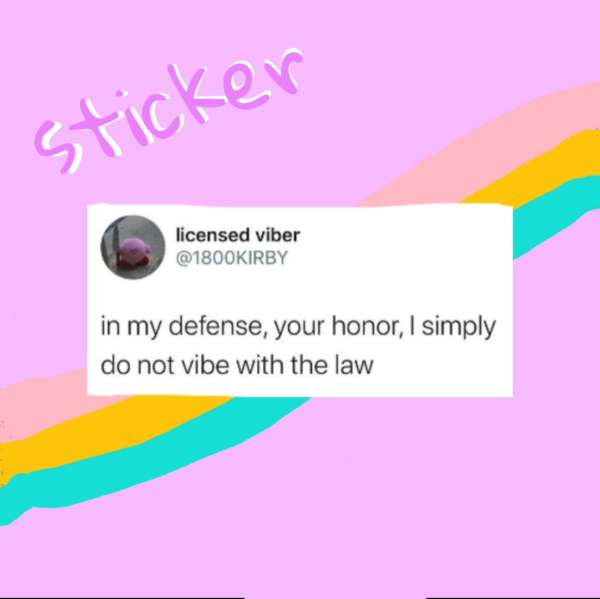 Law Sticker (Phone/Laptop)