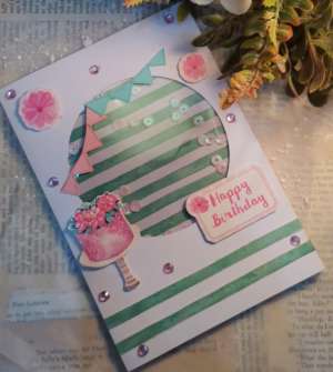 Shaker Birthday Card