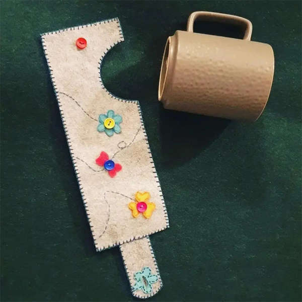 Winter Coffee Cozy Bookmark