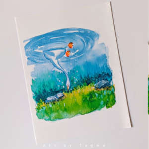Diving Duck Art Print