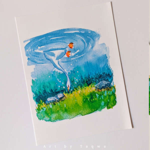 Diving Duck Art Print