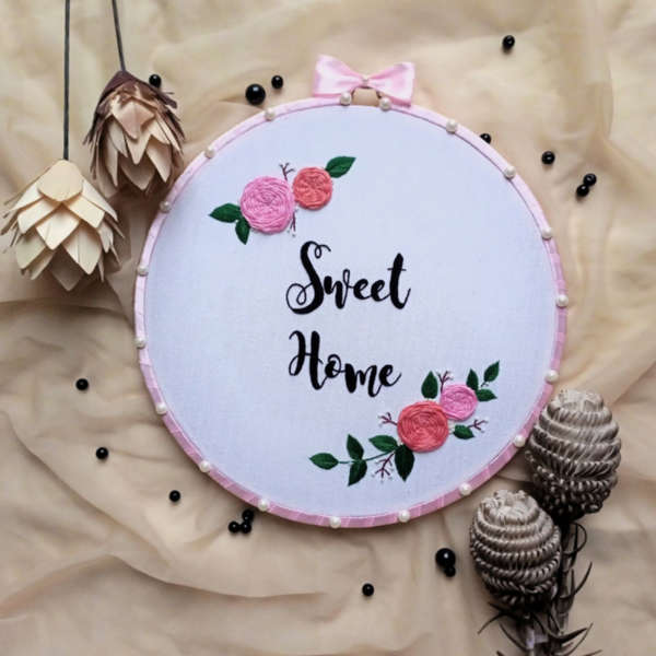 Home Sweet Home Embroidery Hoop