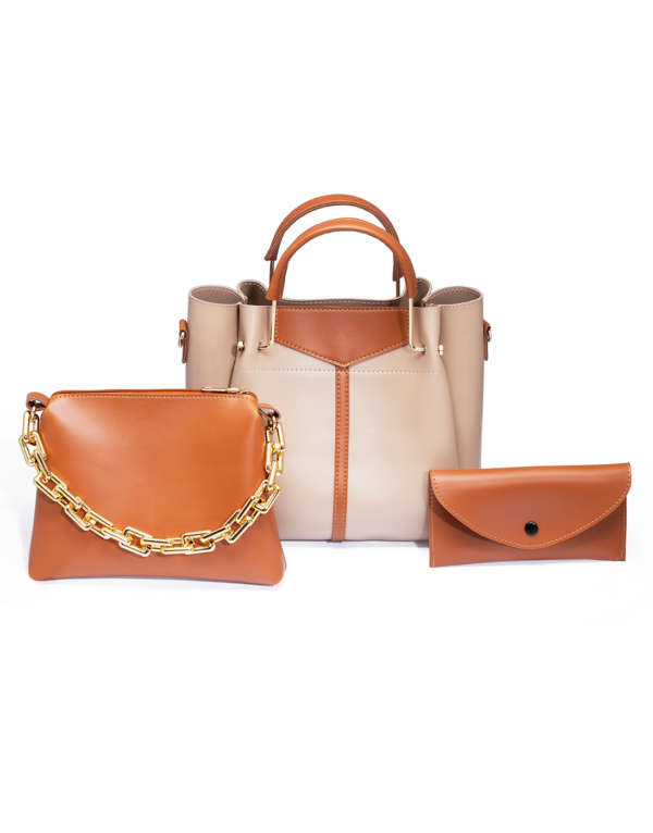 BLOOM CLOSET – SKIN 3 PIECES HANDBAG