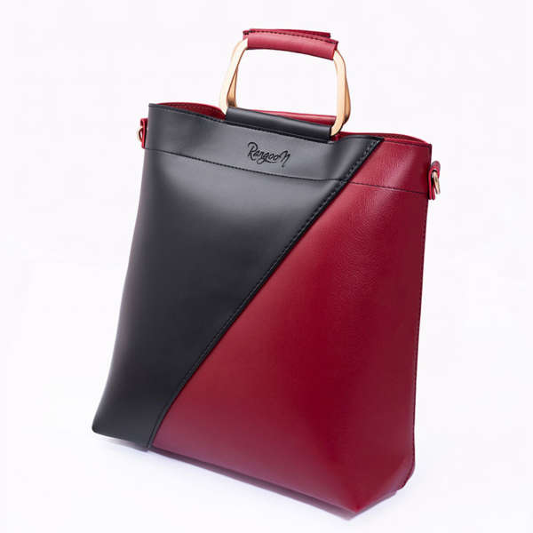 Classio - Black+Pink Double Handle Bag