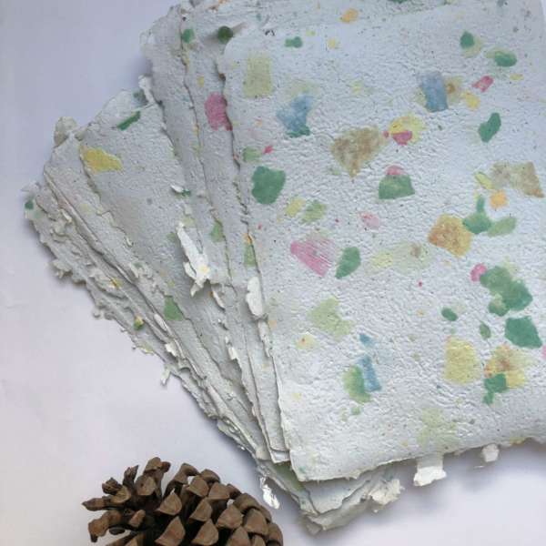 A5 Chunky Multi-colored Handmade Paper