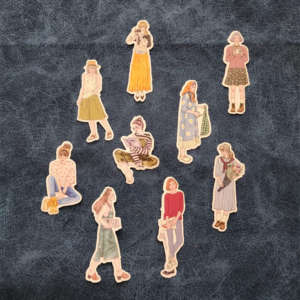 Mordern Style Girls Stickers Set Of 10 (Set B)