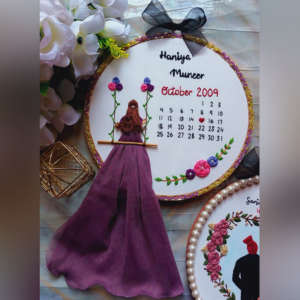Birthday Swing Embroidered Hoop