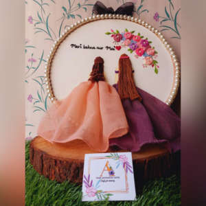 Duo Sisters Embroidered Hoop
