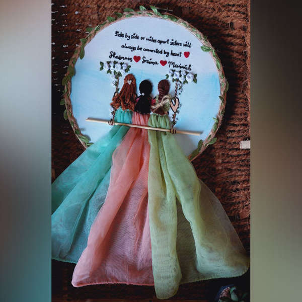 Trio Girls Embroidered Hoop