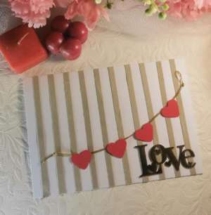 Handmade Mini Hearts Card