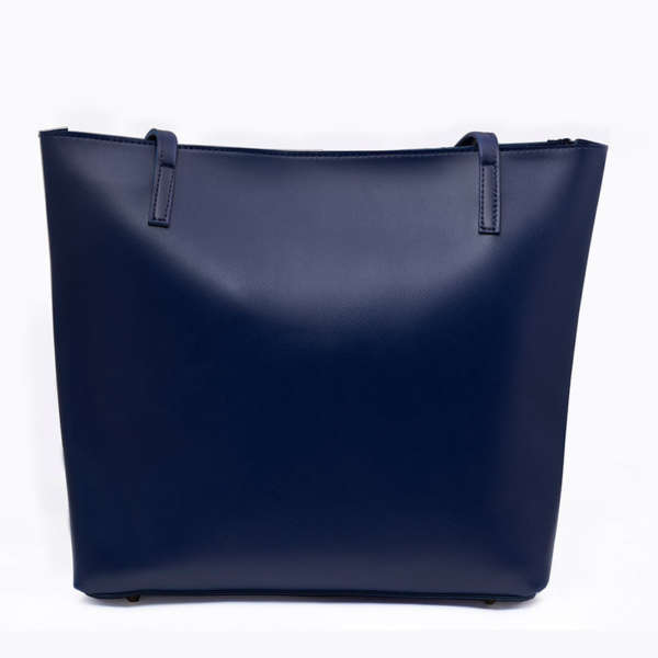 Blue + White Double Handle Tote Bag
