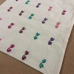 Flowers Embroidered Tote Bag