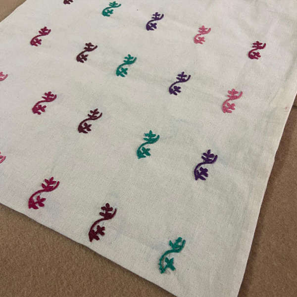 Flowers Embroidered Tote Bag