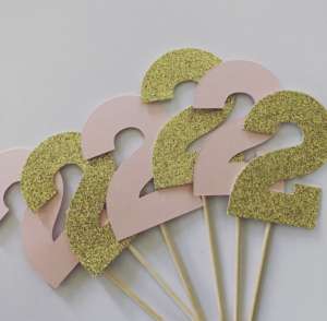 Handmade 2nd Birthday Cup Cake Topper