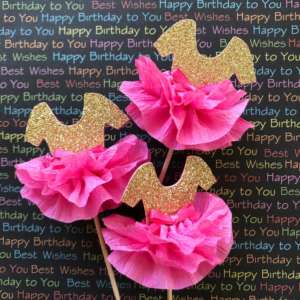 Pink And Gold Princess Party Topper