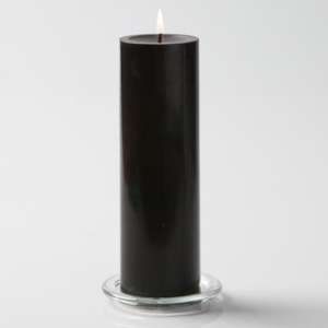 Black Pillar Candle (6 Inches)