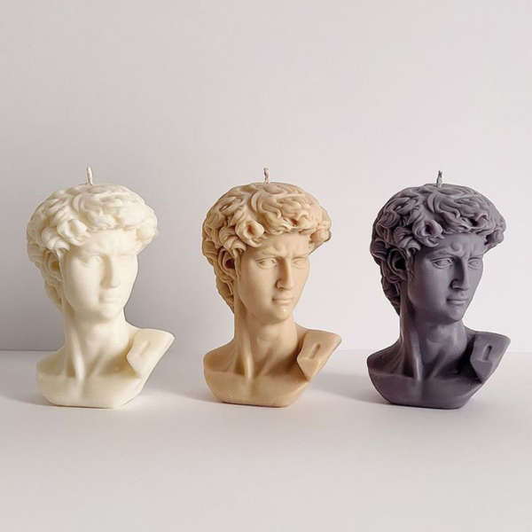 Set Of 3 Mini David Candles